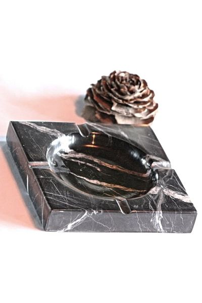 mosaicmoldstore Μαύρη Πέτρα Μάρμαρο - Τασάκι-Ταύρος Μαύρη Επιφάνεια Στάχτης