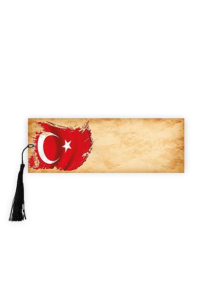 farklı bir hediye Pack of 10 Bookmarks - Flag