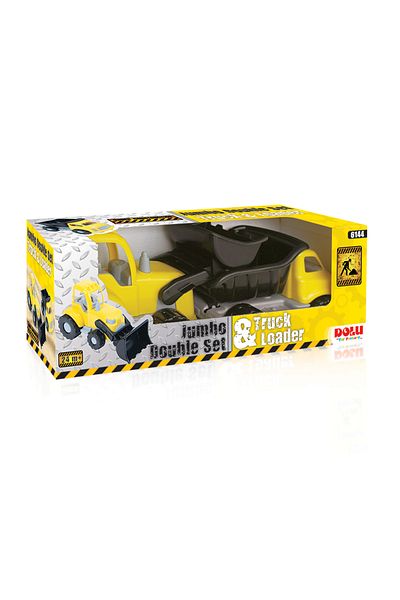 Dolu Yellow Toy Jumbo Double Truck Dozer Set