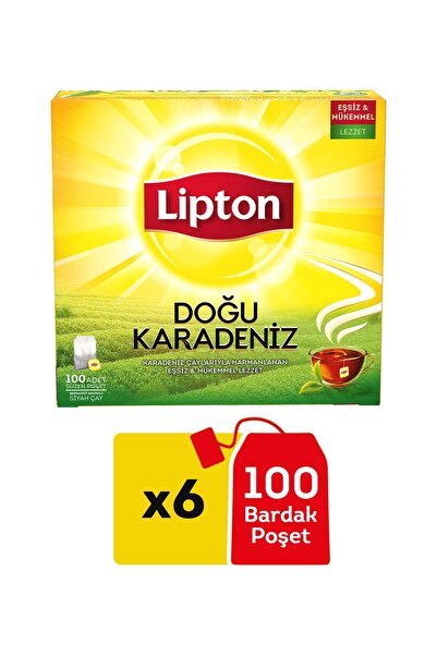 Lipton Doğu Karadeniz Bergamot Aromalı Bardak Çay 100lü X 6 Adet