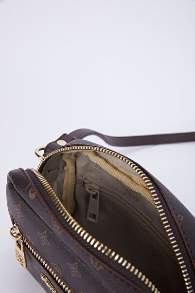 Pierre Cardin Braune Damen-Umhängetasche mit Monogramm 05PO22Y1566-1