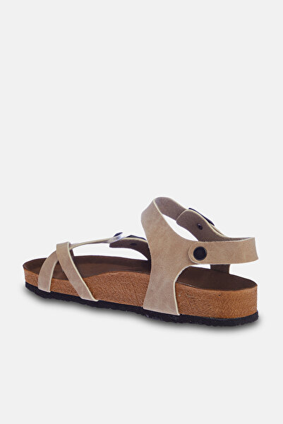 TRENDYOL SHOES Sandale de damă bej - curea pentru vârf, TAKSS24SD00000