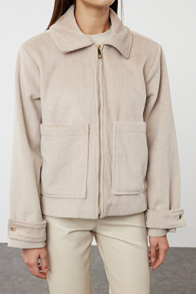 Trendyol Collection Norkový oversize Stamped Thin Jacket Coat Twoaw25Mo00084