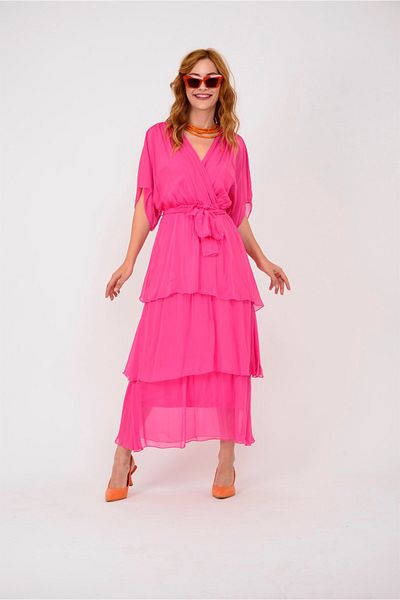 Park Moda Spello 6102 - Μεταξωτό φόρεμα με δεμένη μέση