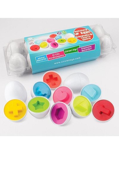 Circle Toys بيض على شكل 12 قطعة.