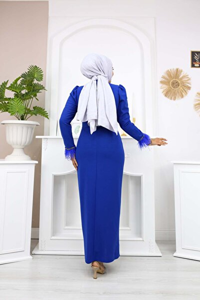 marwella Güneş Tesettür Abiye - Saks