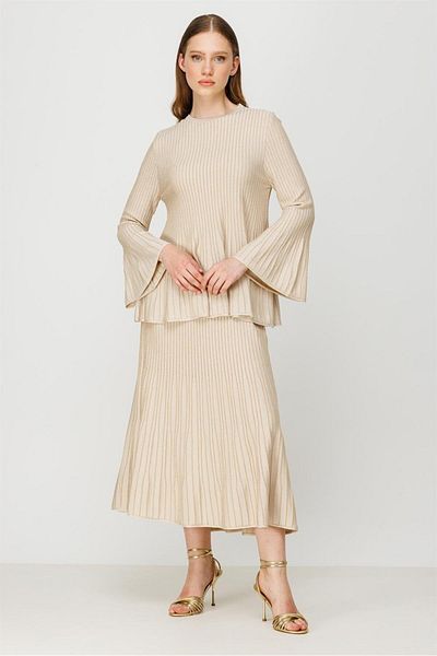 Ghisa Stone Gold Knitwear Set