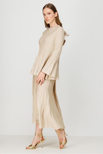 Ghisa Stone Gold Knitwear Set