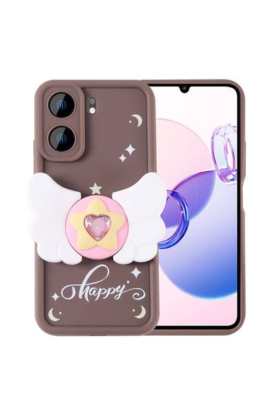 ZM STORE غطاء حماية للكاميرا Xiaomi Poco C65 بتصميم شخصية كابيا