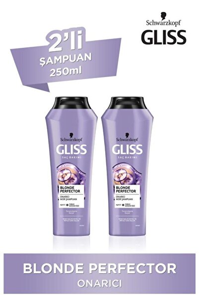 Gliss Blonde Perfector Mor Şampuan 250 Ml X 2 Adet
