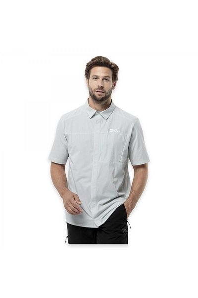 Jack Wolfskin 1404071   قميص فاندرا رمادي للرجال - مقاس S/S M