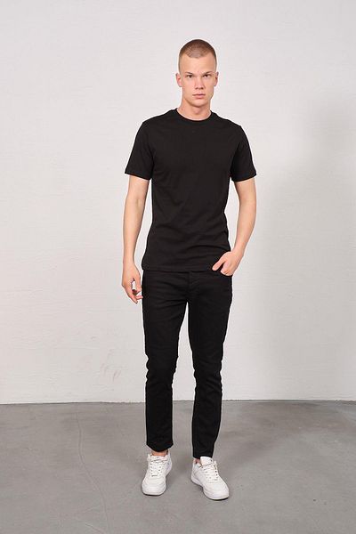 C&City 2-teiliges T-Shirt-Set mit Rundhalsausschnitt für Herren – 990 Grau/Schwarz, Regular Fit