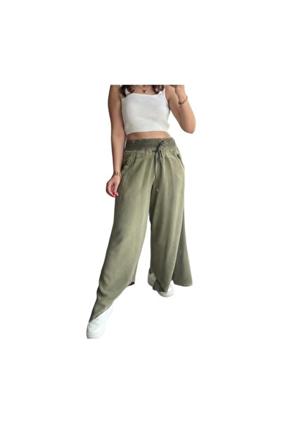 PHUTİ COLLECTION Cotton Side Pocket Knitted Detailed Washed Authentic Trousers