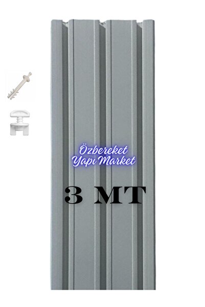 özbereketyapimarket 3 Raylı Perde Rayı 3 Metre 3'lü Korniş Üçlü Korniş Süper ...