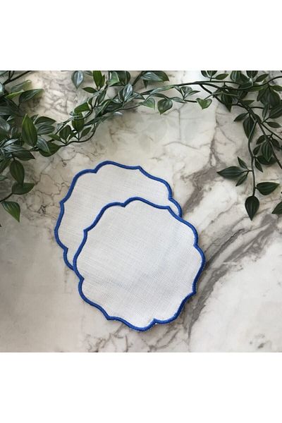 Kristal Tasarım 2-Piece Plain Cocktail Napkin | Blue