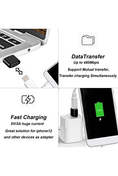 LOVYCO Usb To Type-c 3.0 Veri Aktarımı Otg Çevirici Usb'den Type-c'ye Dönüştürücü Adaptör Yüksek Hızlı