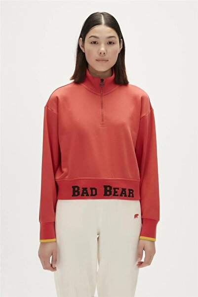 Bad Bear ZOE HALF-ZIP SWEATSHIRT Turuncu Kadın Sweatshirt