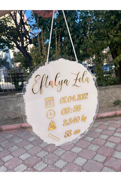 Modayna White - Plexi Baby Birth Size Weight Board
