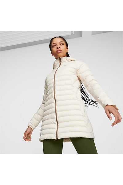 Puma PackLITE Primaloft Long Hooded Jacket Orange Women's Coat