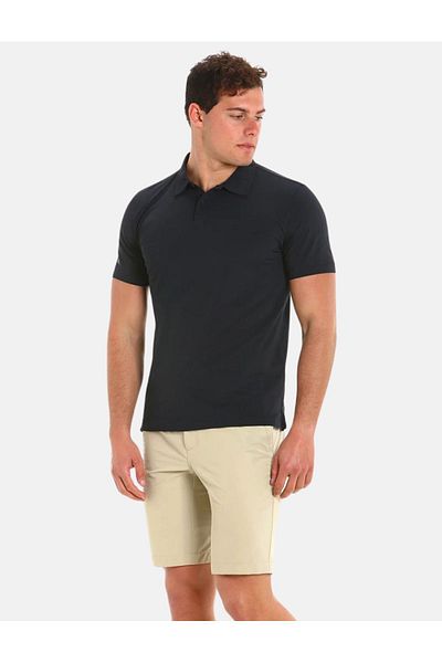 Slam Ανδρικό μπλουζάκι Polo TECH PIQUE POLO SS ΣΚΟΥΡΟ ΜΠΛΕ