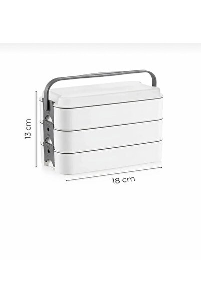 GELİNHOMES 3 Layer Portable Food Container – Lunch Box Diet Nutrition Storage Container with Fork and Spoon