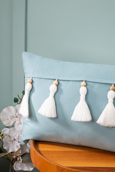 DFN WOOD Dfn Home Premier 100X180 cm Turquoise Plain Duck Linen Fabric