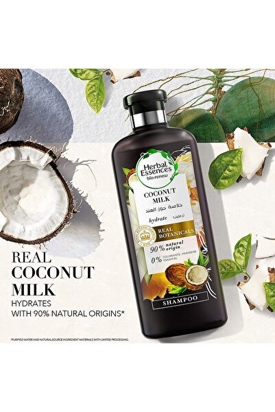 Herbal Essences Bio:Renew Hair Shampoo | Coconut Milk | 400 ml | Hydration & Softness Care