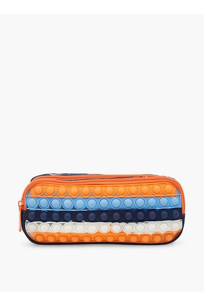 LBL by Shoexpress Pop-It Striped 2-Compartment Pencil Case