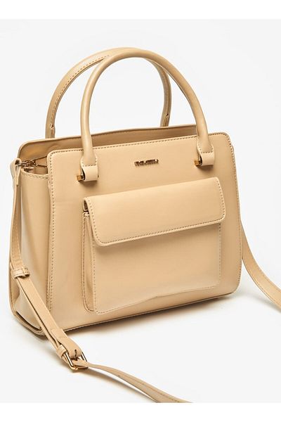 Flora Bella by Shoexpress Solid Tote Bag with Handles and Detachable Strap