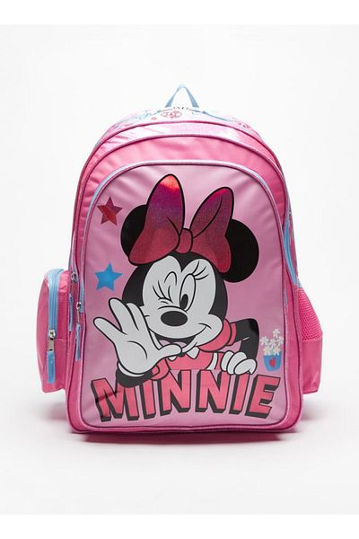 Disney Minnie Mouse Print Backpack with Adjustable Shoulder Straps - 46x34x23 cms