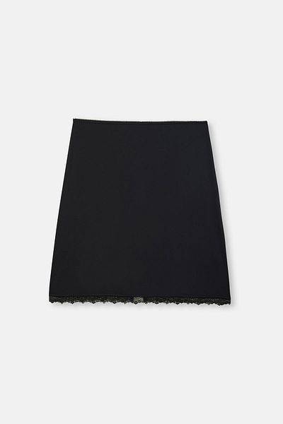 Dagi 4013Kc Model Fusta Jupon Midi Dantela Neagra