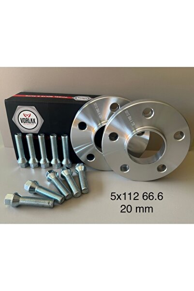 VORLAX Mercedes-audı Spacer 5x112 66.6 20mm Uyumlu 2 Adet Spacer Ve 10 Adet M...