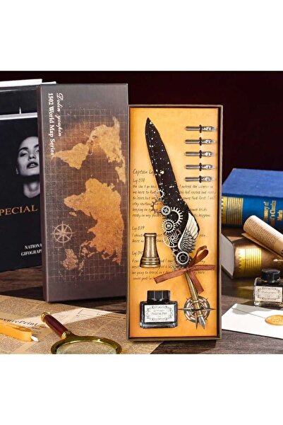 KOD 72 Özel Üretim Hat Sanatı Güzel Yazı Kaligrafi Kalemi Divit Hokka Seti Ku...