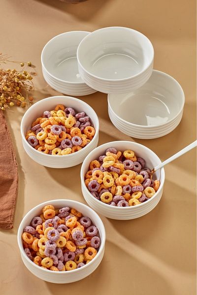 Cooker 12 Cm Porcelain Joker Bowl - Set of 6 Soup, Breakfast and Catering Snack Bowl