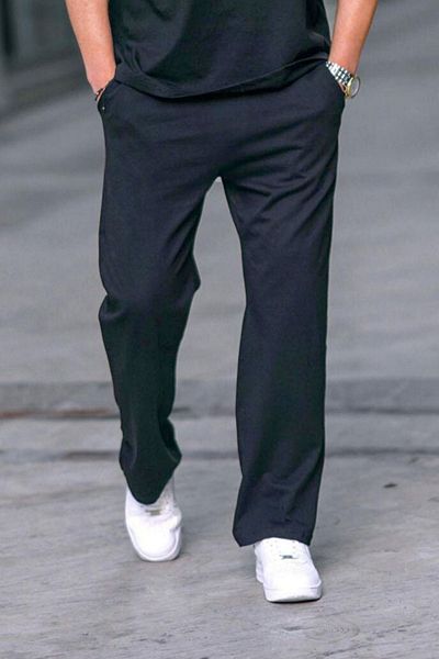 BayBayan Ανδρικό πιτζάμες Oversize - Άνετο χτενισμένο βαμβακερό, ελαστική μέση