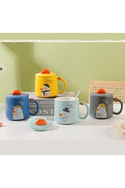 Livava Cool Duck Ceramic Mug, Blue, 8X7