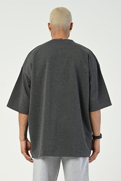 BayBayan Ανδρικό Oversize βαμβακερό T-Shirt - Crew Neck