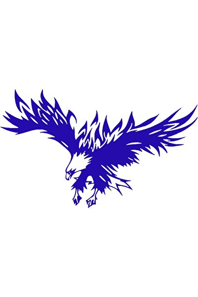 Kumraldede ملصق غطاء محرك السيارة بتصميم النسر الأزرق - 50 × 80 سم