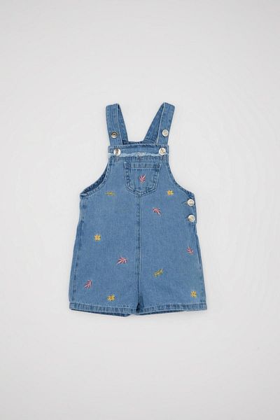 DeFacto Bestickter Jeans-Overall für Baby-Mädchen - C3582A524SM