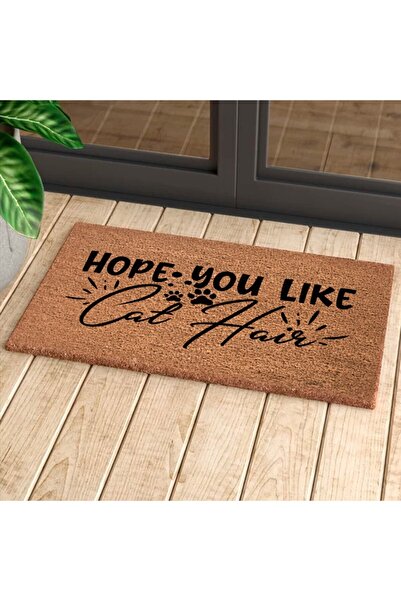 Hediyesepeti Kedili Evlere Hope You Like Cat Гумовий килимок з принтом кота
