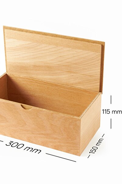 Hediyesepeti 150x300x115 mm Beech Box with Insert Lid