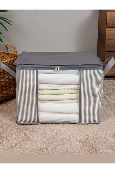 AYHANHOME 40X30X20cm Μικρού μεγέθους ριγέ τυπωμένη οργάνωση - Under Base Organizer ντουλάπας