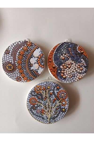 ZeyMin Art Mozaik Temalı 3 lü Duvar Süsü