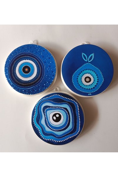 ZeyMin Art Nazarlık Temalı 3 lü Duvar Süsü