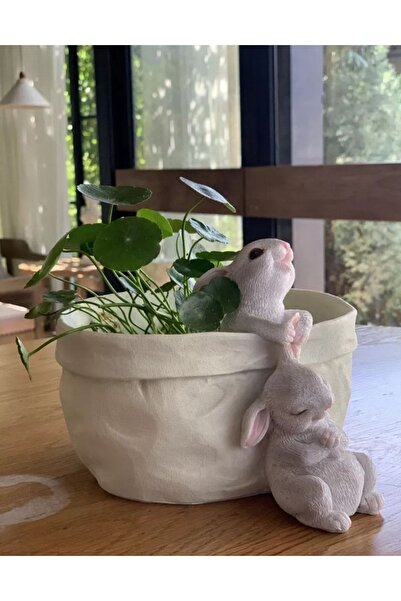 ufak dusler atölyesi Tavsanlı Γλάστρα Πολυεστερικό Διακοσμητικό Αντικείμενο Καλάθι Μπολ