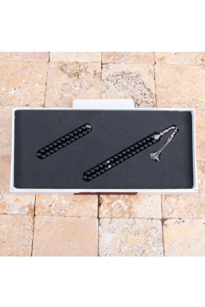 Hediyesepeti Набір з оніксом і каменем для молитов і браслет - в коробці