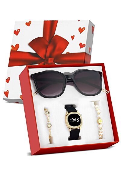 Zzla Kadın Kol Saati & Güneş Gözlüğü & 2 Çift Bileklik PL161
