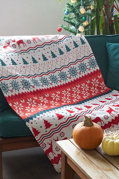 Hediyesepeti New Year's Motif Designed TV Blanket - Single Blanket
