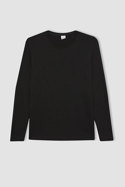 DeFacto Μακρυμάνικο Slim Fit Crew Neck T-shirt - A8929ax23au