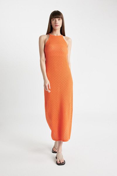 DeFacto Kleid mit normaler Passform und Neckholder D2820AX24HS